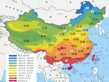 中國耐寒區位圖，養護月季對號入座